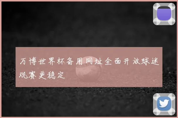 万博世界杯备用网址全面开放球迷观赛更稳定